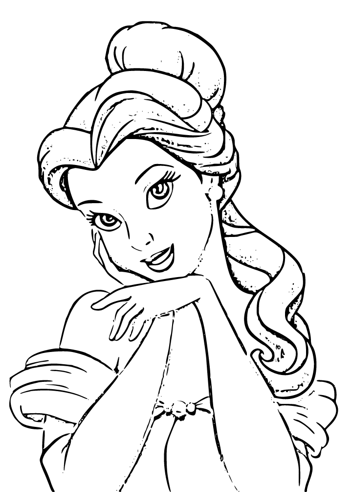 Sweet Belle. Coloring Page (Disney Princess Belle) #283 | coloringlive.com