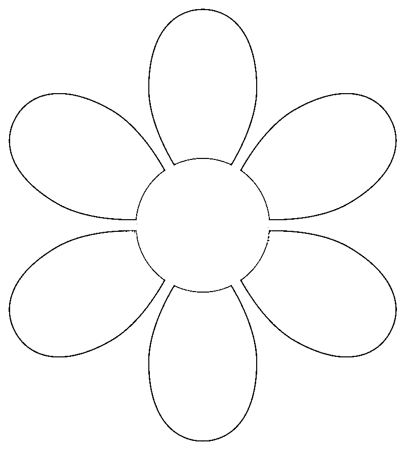 Printable outline of flower bw Coloring Page for kids.