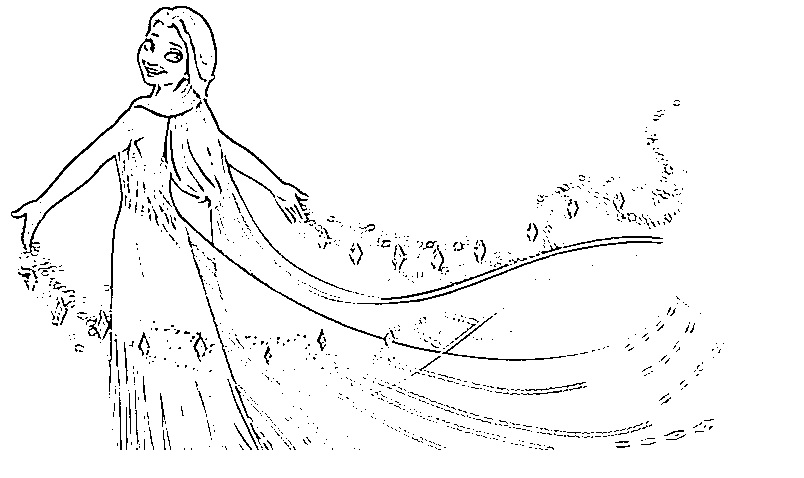 Printable Frozen wind Coloring Page for kids.