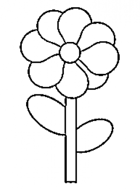 Printable flower image for  as outlined Coloring Page for kids.