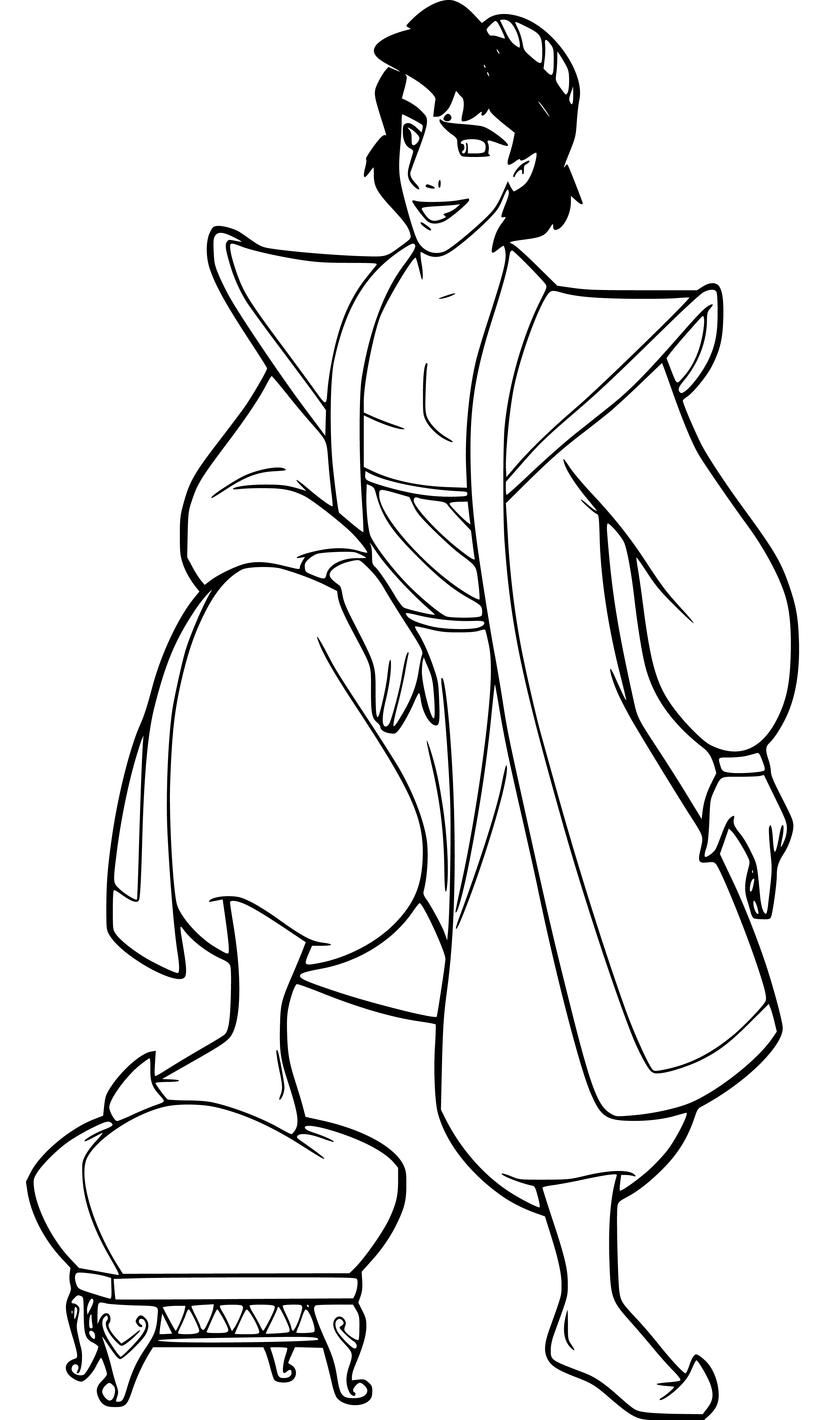 Sultan Aladdin Coloring Page Aladdin Coloring Page 1477 