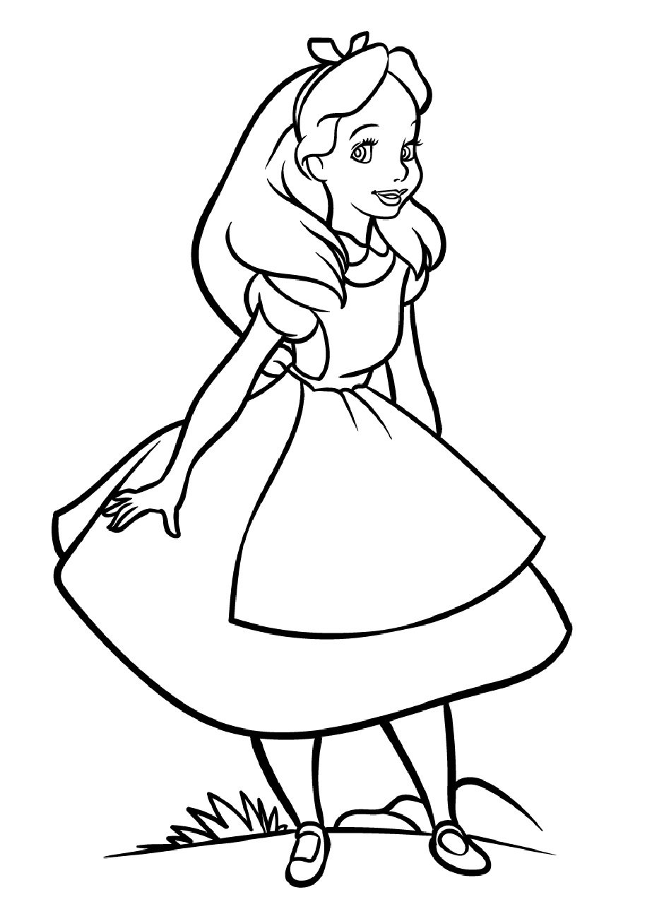 Alice in Wonderland Coloring Pages (10 Printable Sheets, Simple to Draw ...
