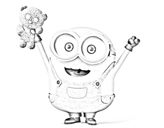 Bob the Minion Coloring Pages b2023164