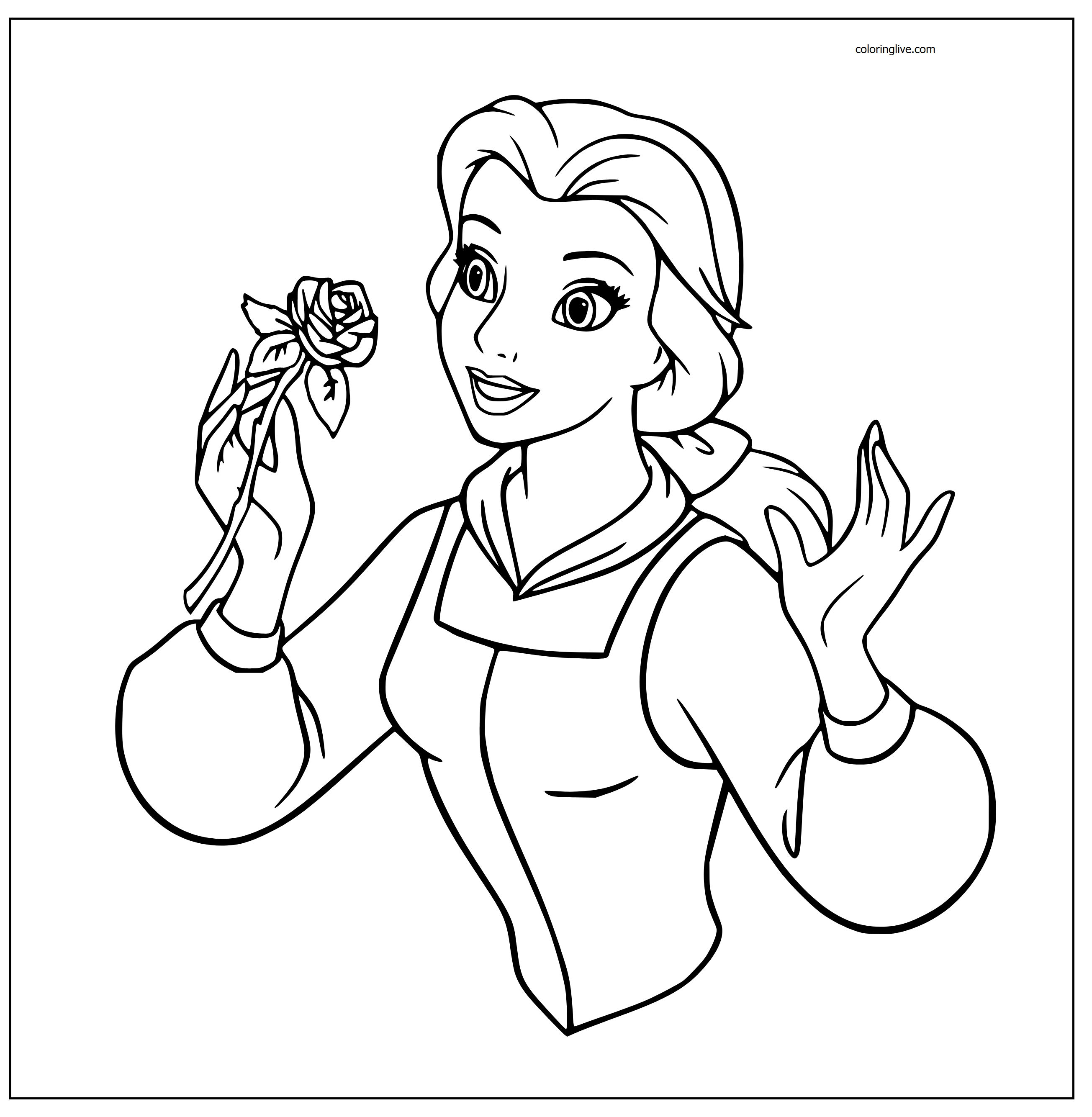 Printable Beauty and the Beast   9 Coloring Page for kids.