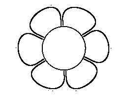 Printable daisy black and white for  clip art Coloring Page for kids.