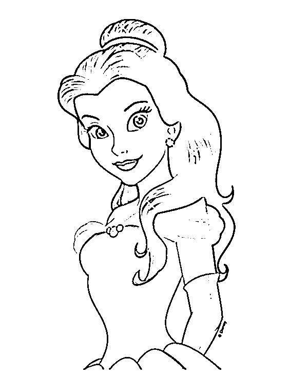 Princess Belle Coloring Pages (Beauty and the Beast: Disney ...