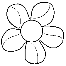 Printable daisy clipart outline ce07dd15 Coloring Page for kids.