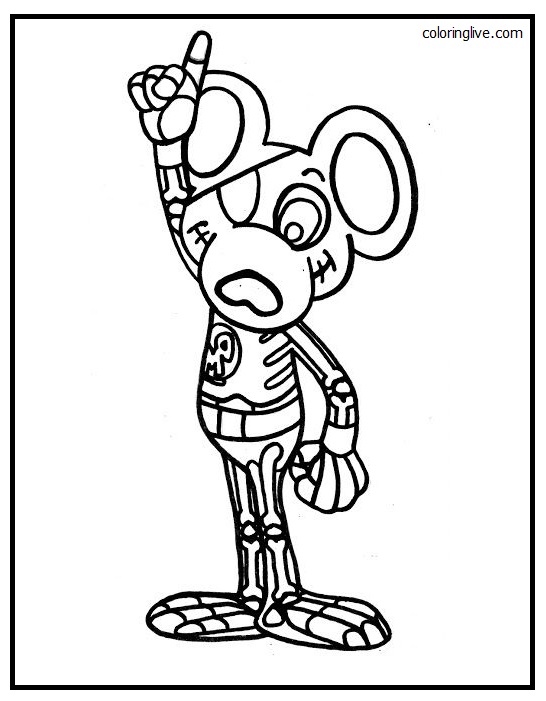 Printable Danger Mouse   1 Coloring Page for kids.