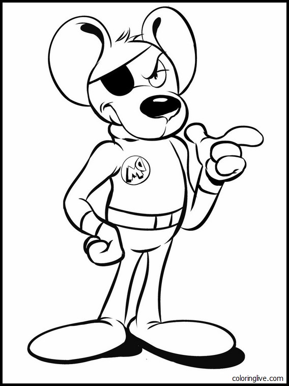 Printable Danger Mouse   4 Coloring Page for kids.