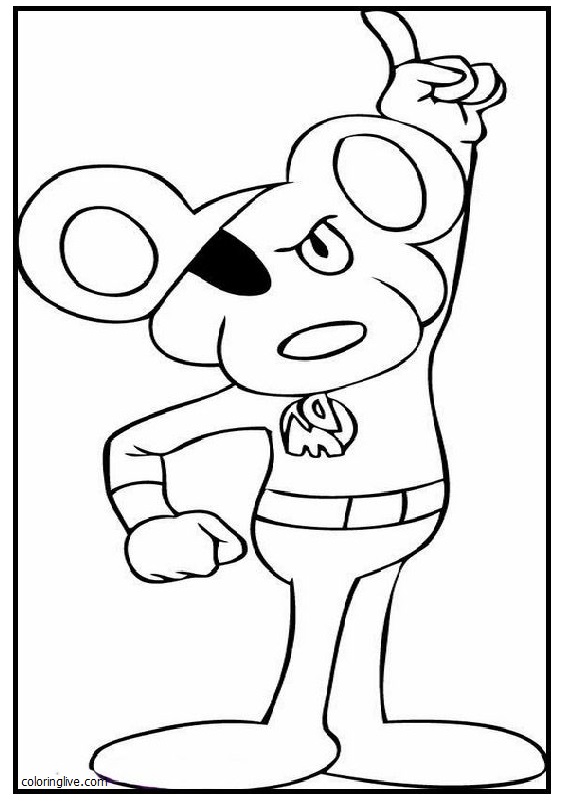 Printable Danger Mouse   5 Coloring Page for kids.