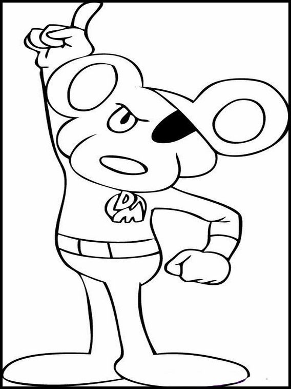 Printable danger mouse Coloring Page for kids.