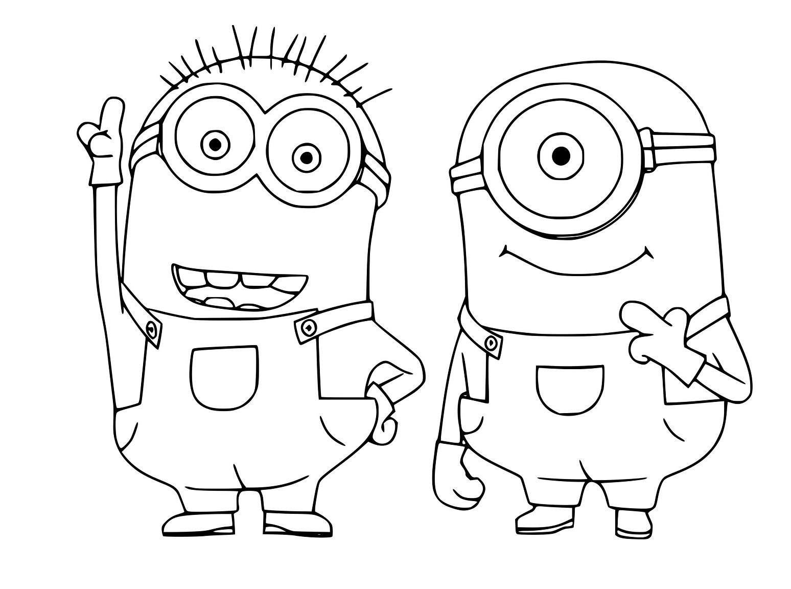 Printable Stuart and Phil Coloring Page for kids.