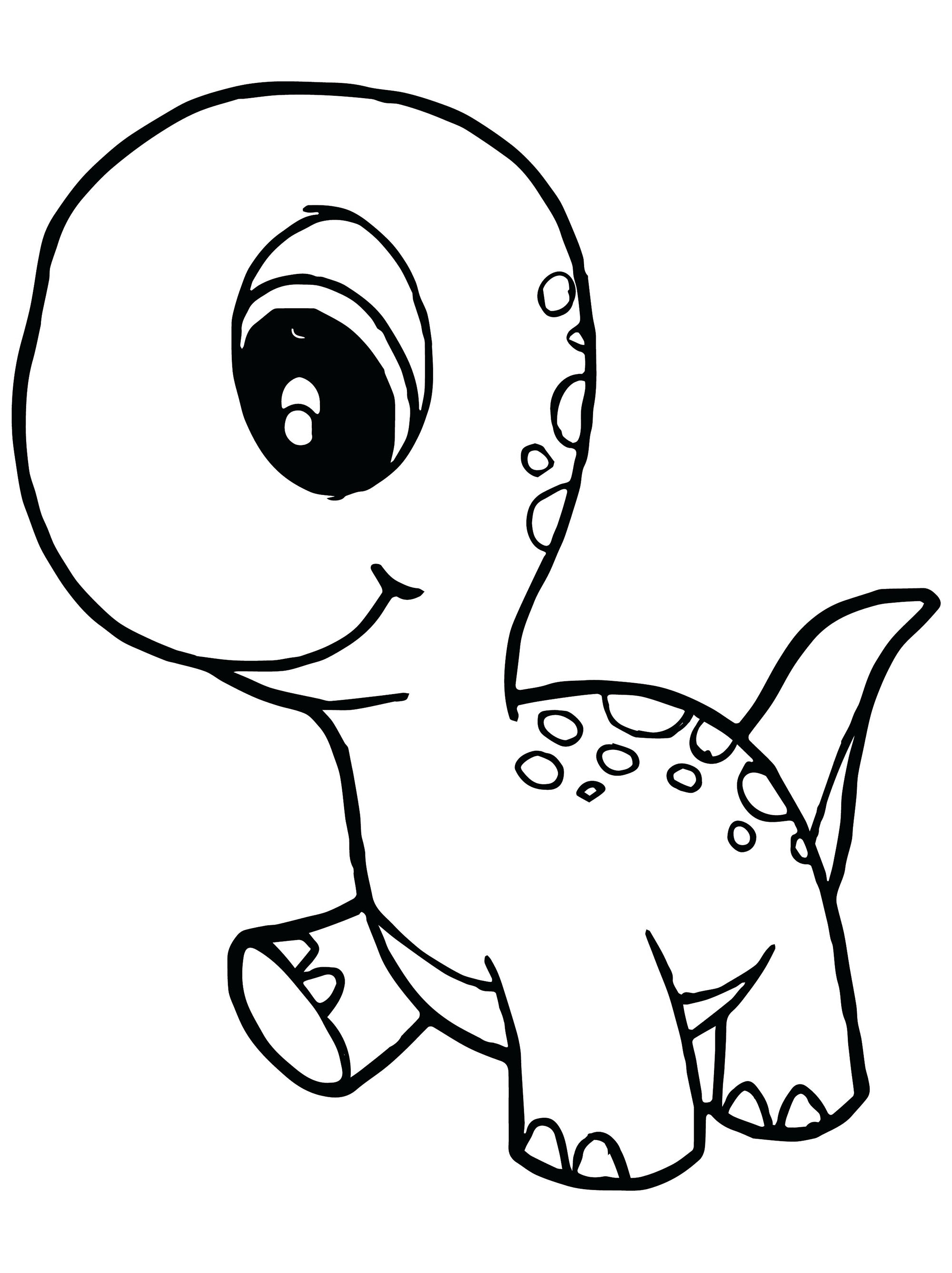 Printable baby dinasour Coloring Page for kids.