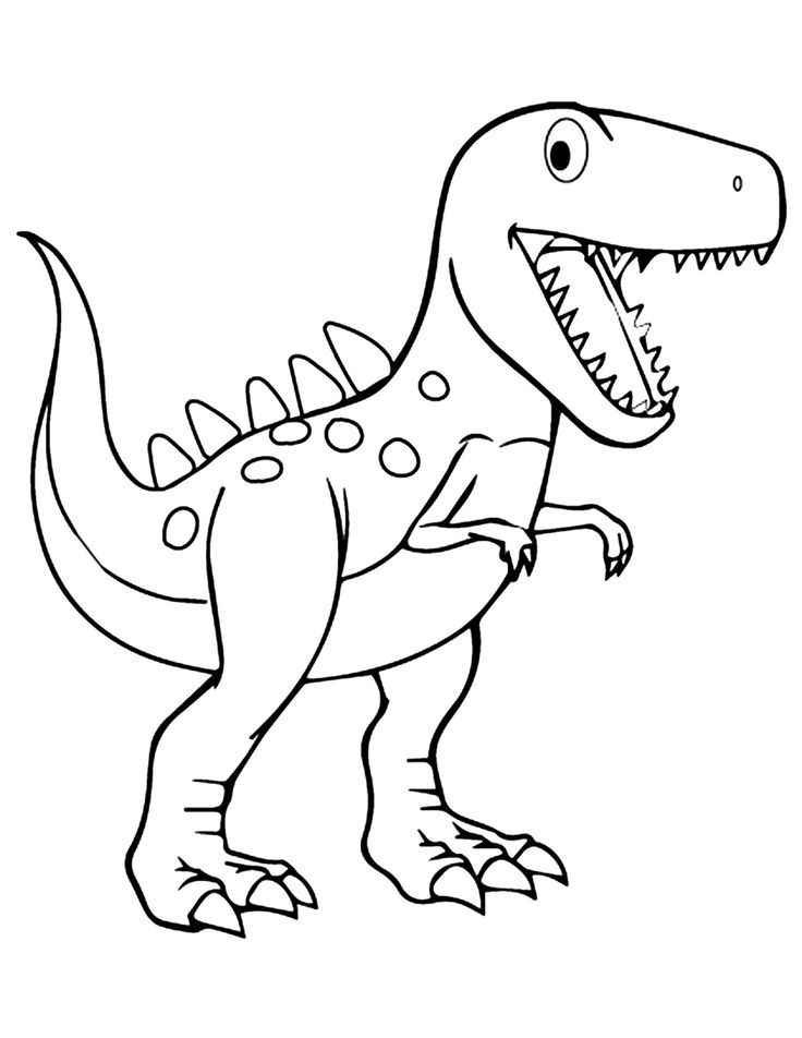 Printable Dinosaur Coloring Page for kids.