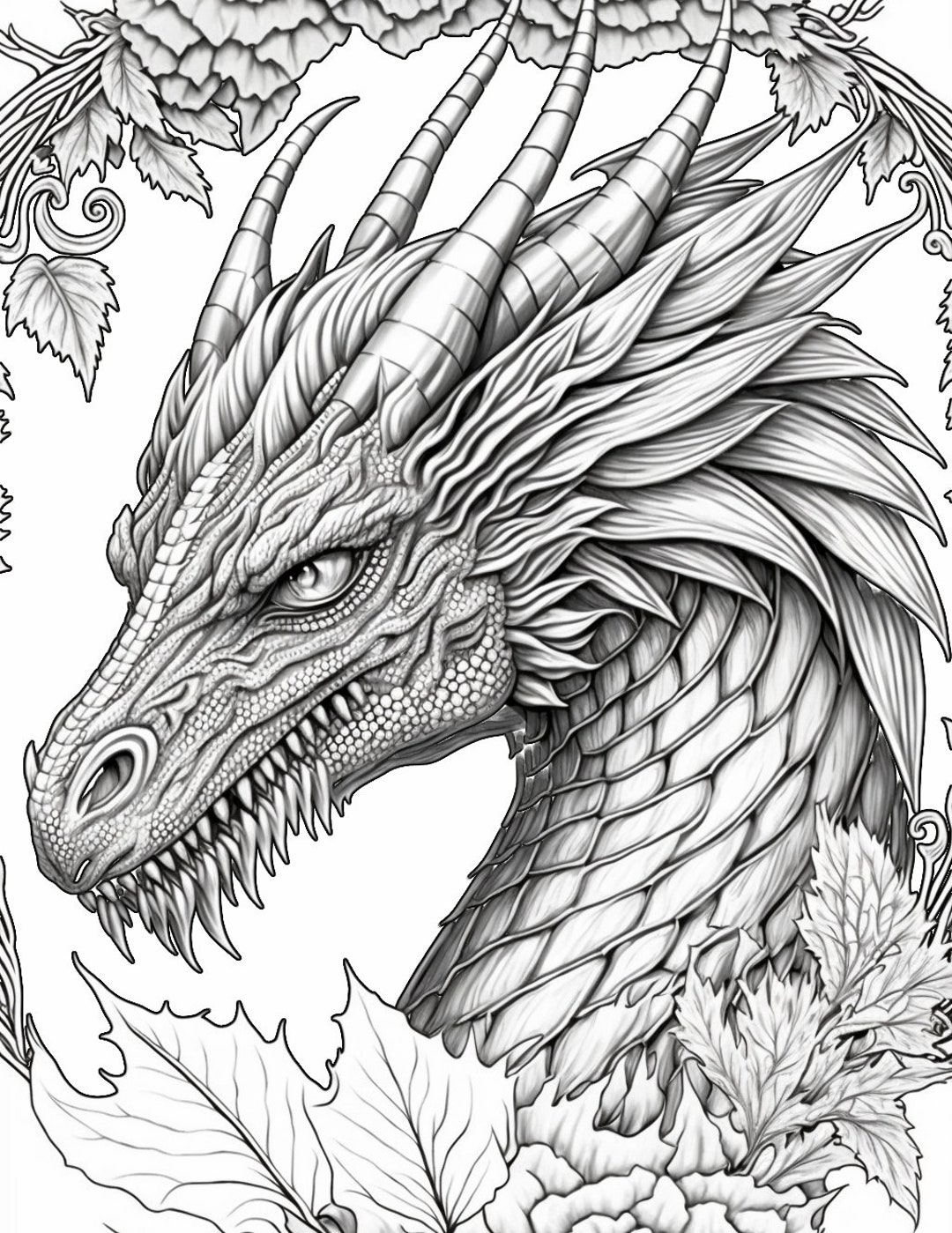 Relaxing Coloring Pages: Dragons 100 Pages - Etsy
