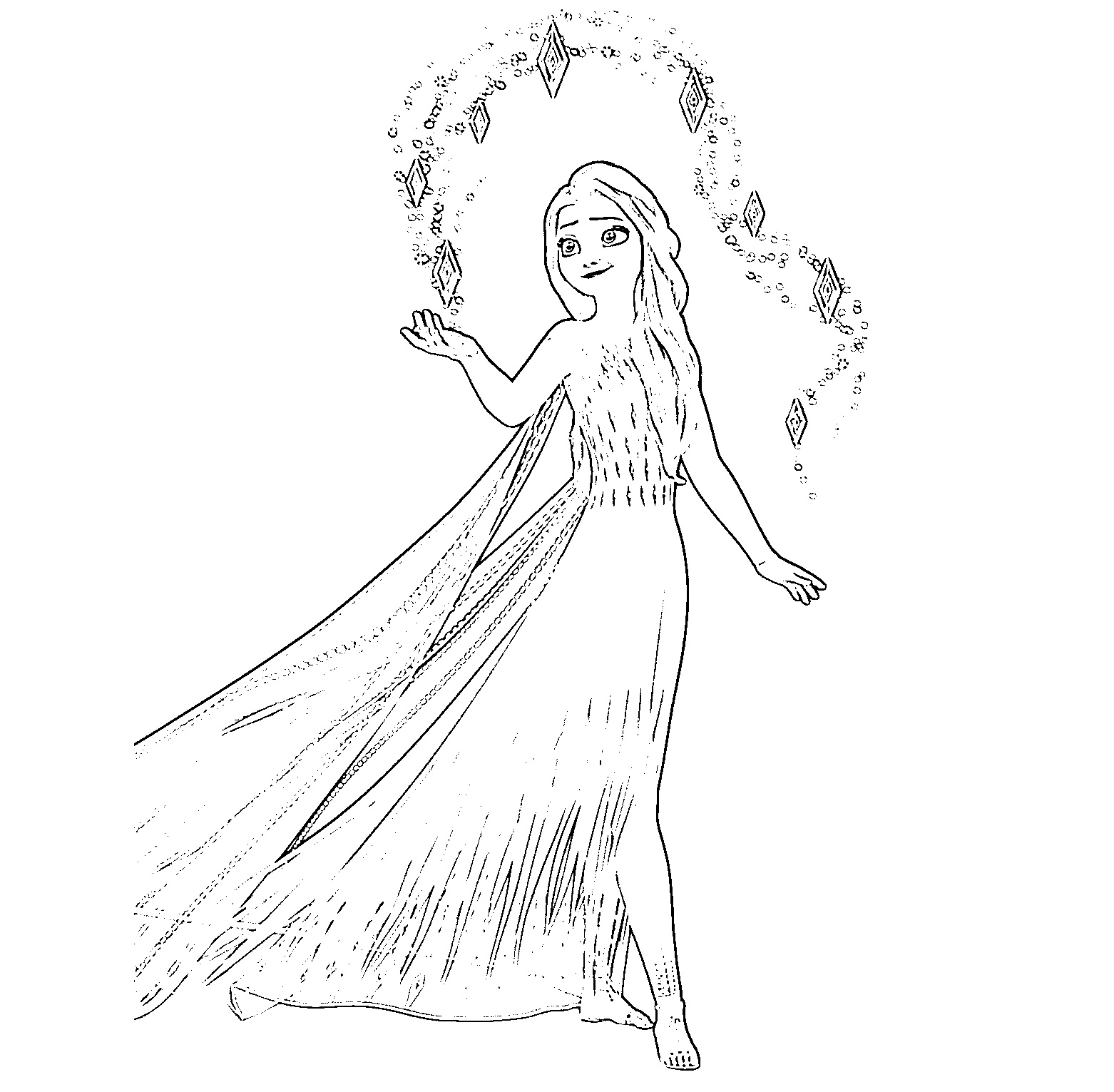 Printable Frozen Movie  Sheet Coloring Page for kids.