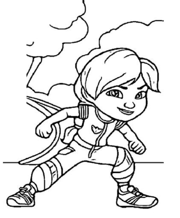 Printable Firebuds Violet   1 Coloring Page for kids.