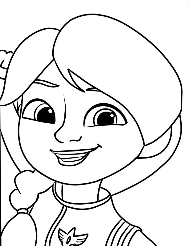 Printable Firebuds Violet   2 Coloring Page for kids.