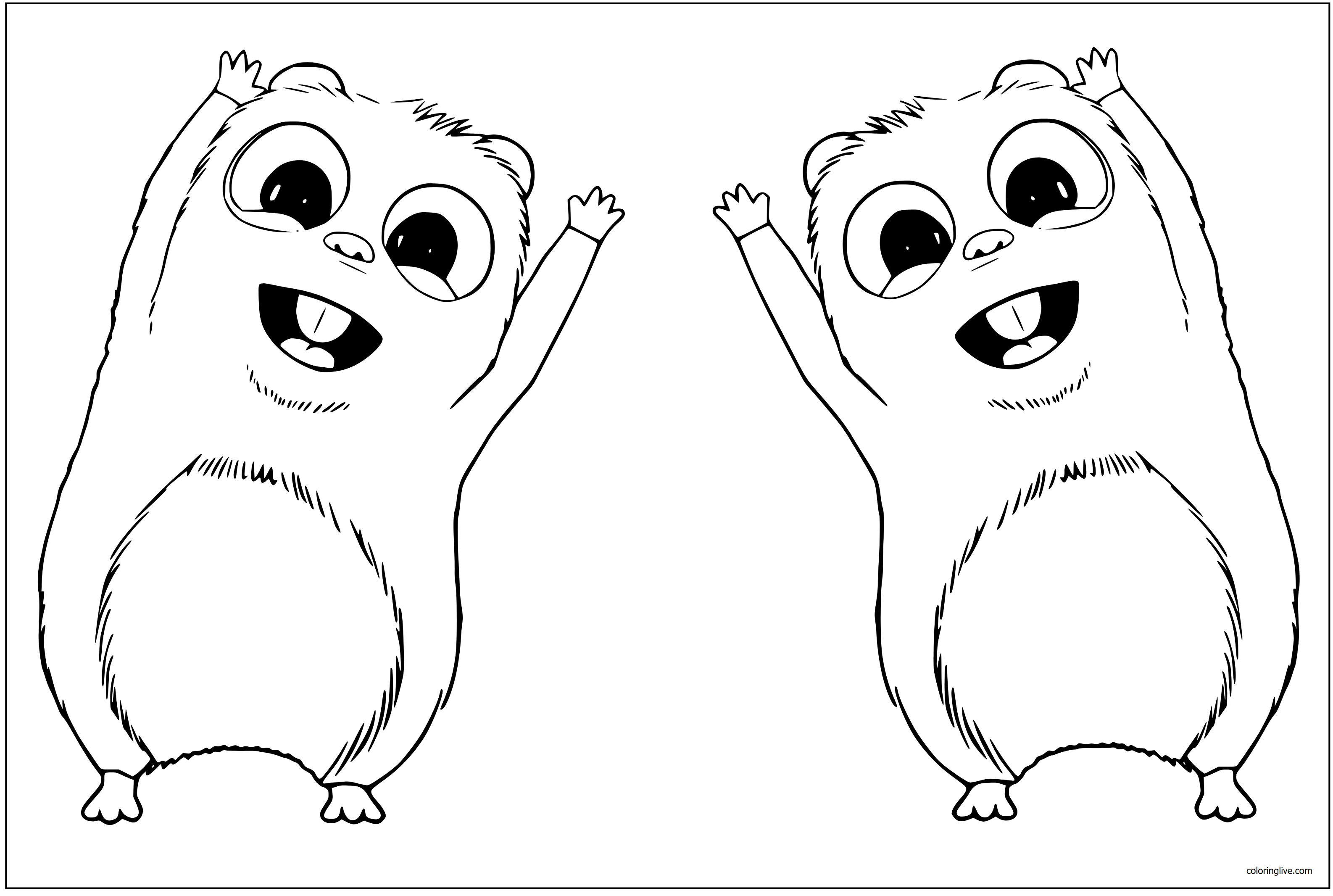 Grizzy and the Lemmings Coloring Pages 6