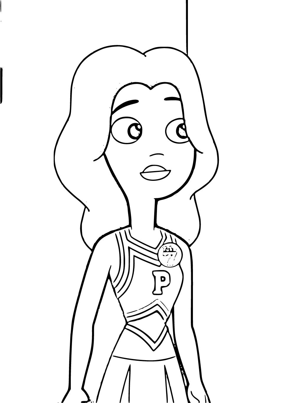 Printable fred as cheerleader Coloring Page for kids.