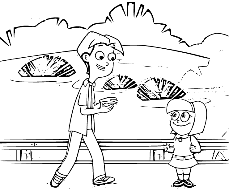 Printable Gretel and brother Kevin Coloring Page for kids.