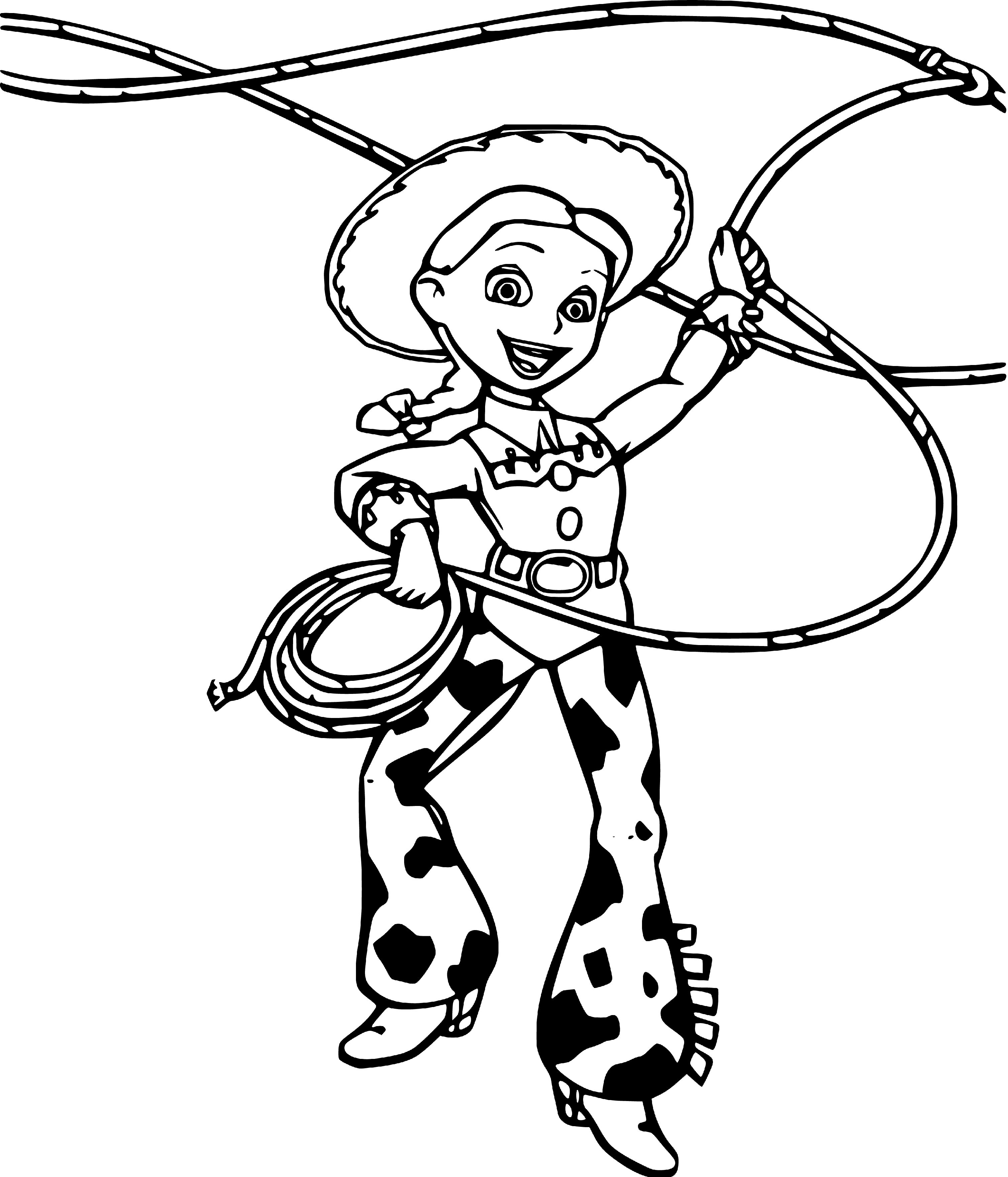 Printable Jessie  to Color Coloring Page for kids.