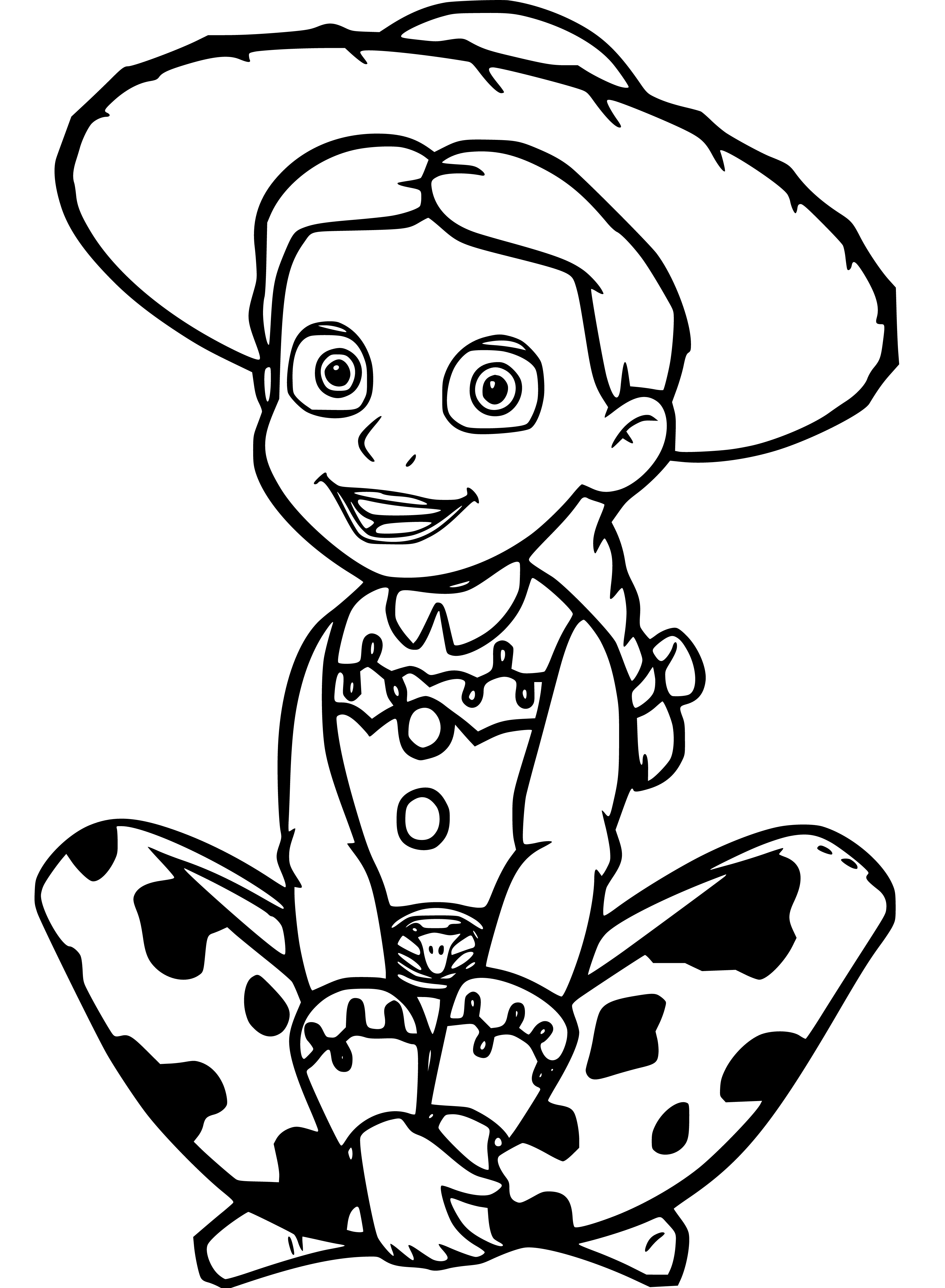 Printable Toy Story's Jessie Coloring Page for kids.