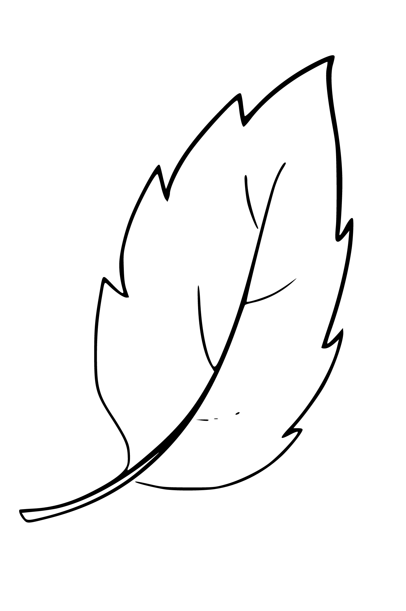 Printable Leaf Coloring Page for kids.
