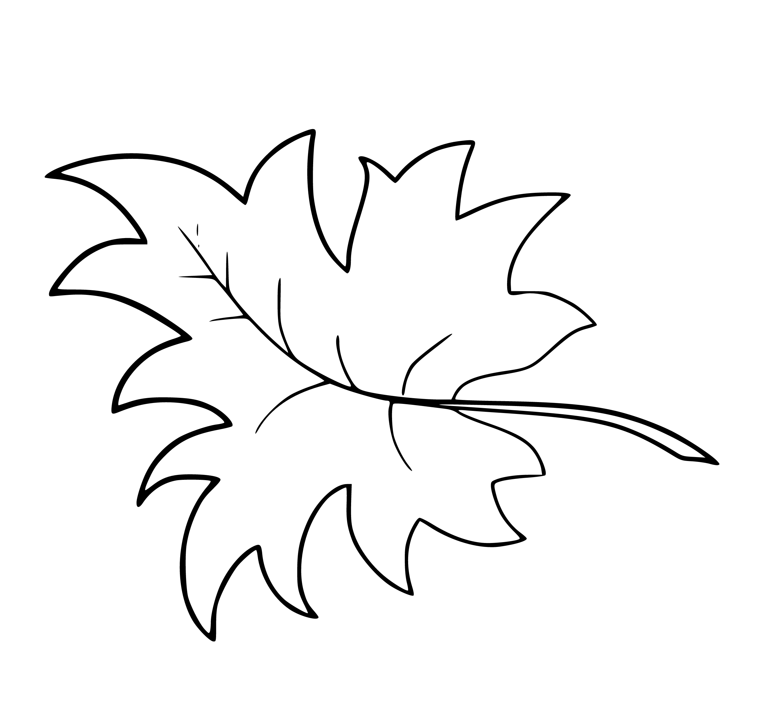 Printable Maple's Leaf Coloring Page for kids.