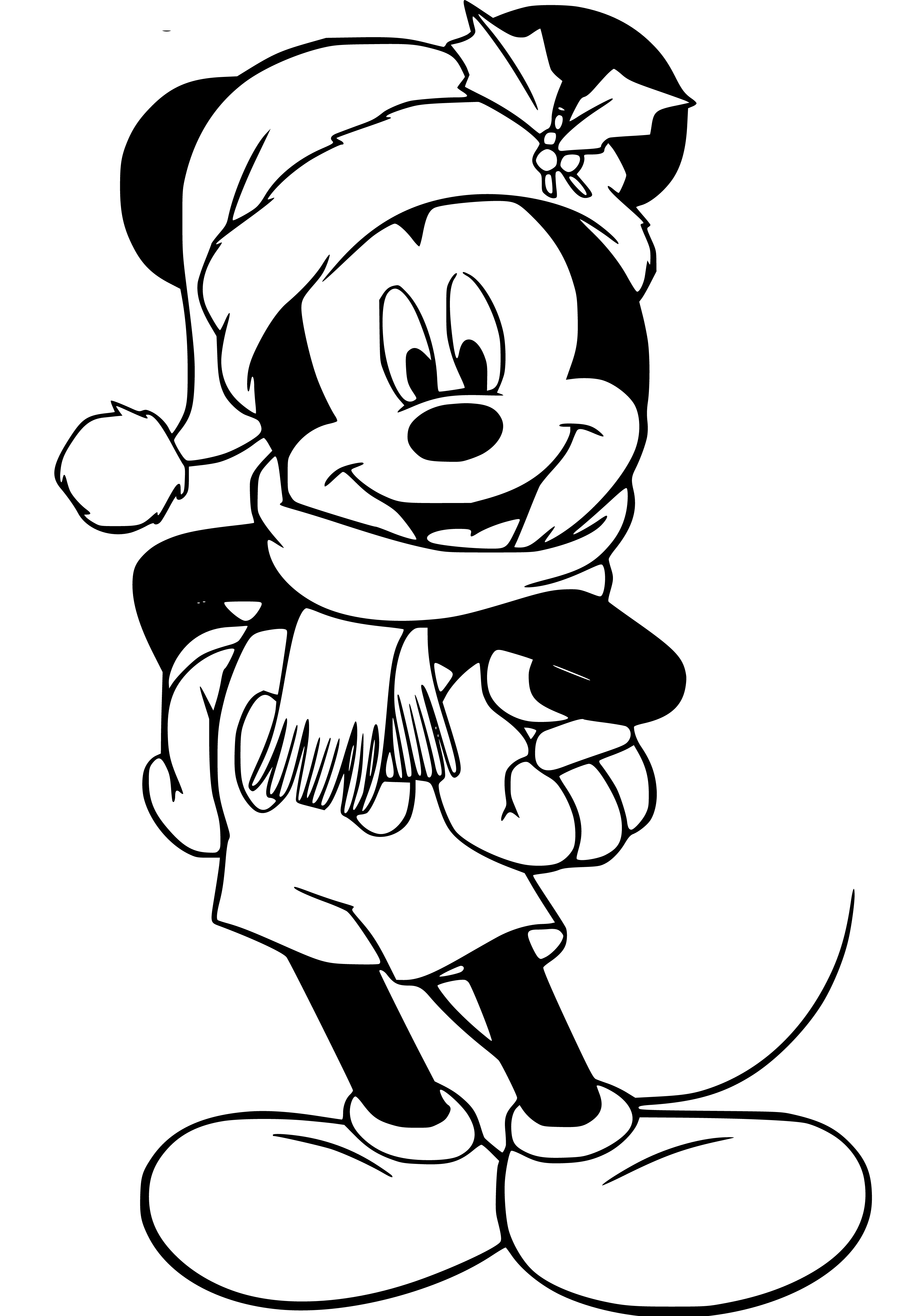 Printable Mickey Mouse Coloring Page for kids.