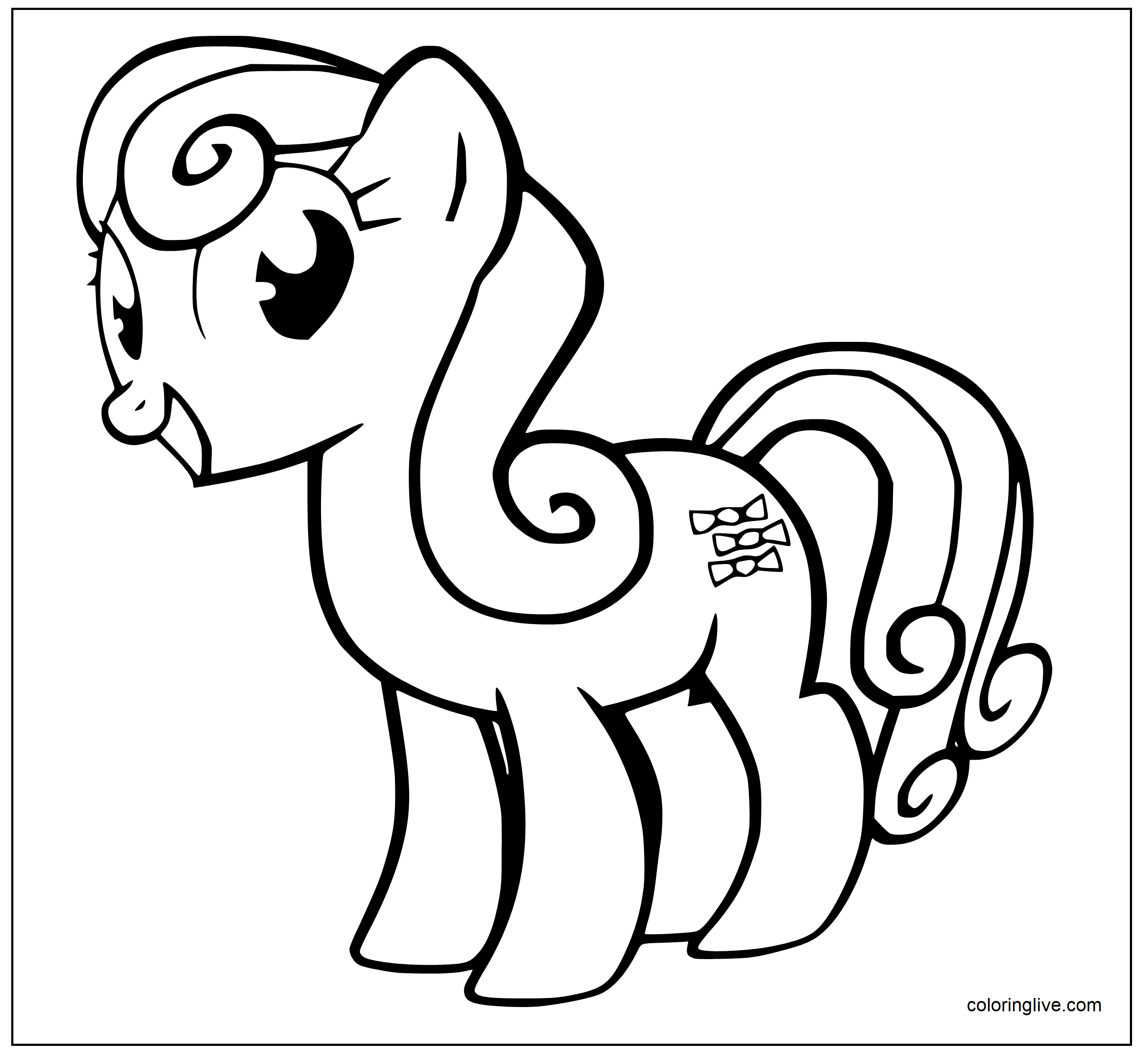 Printable Sweetie Coloring Page for kids.
