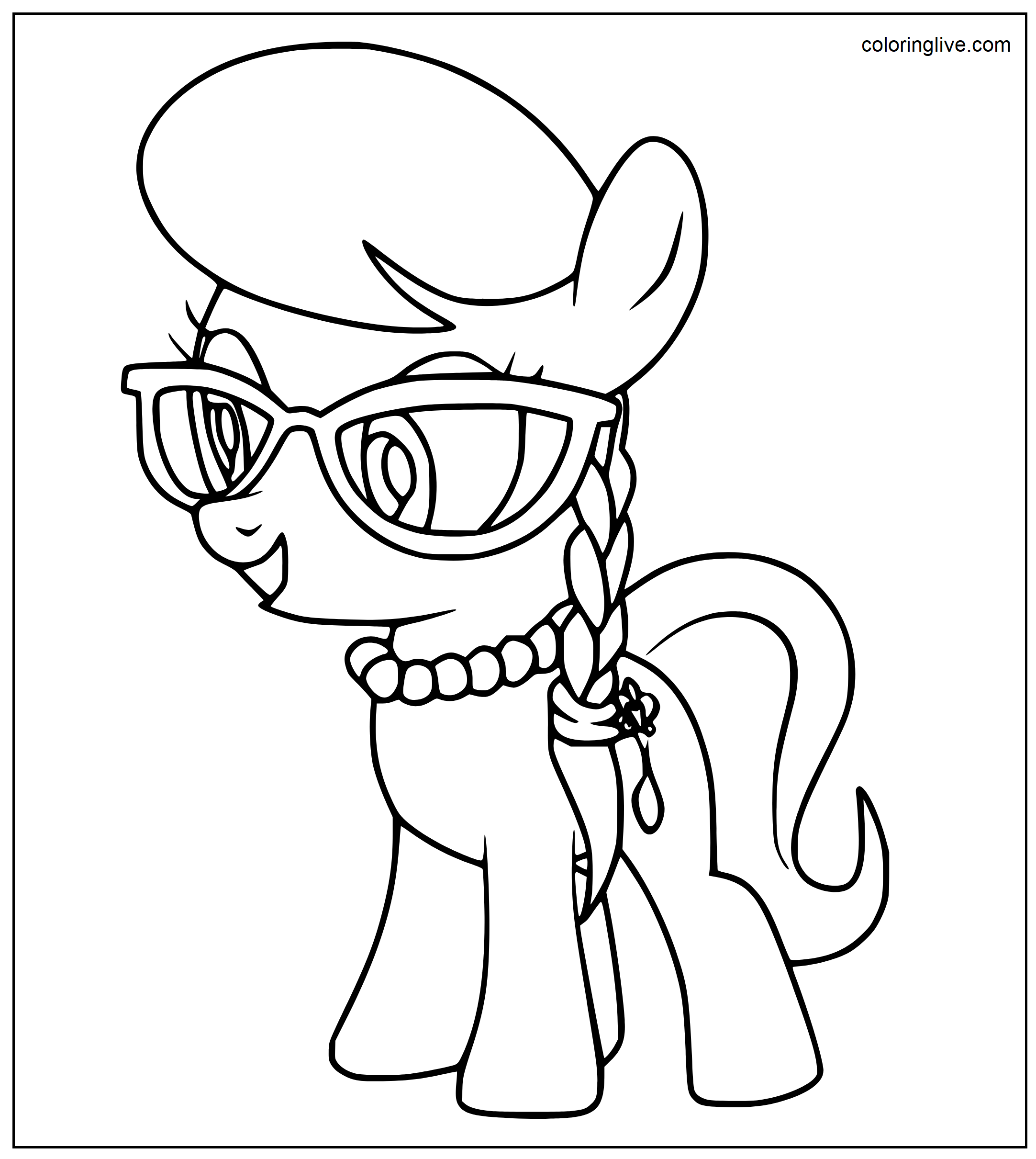 Printable Silver Spoon MLP Coloring Page for kids.
