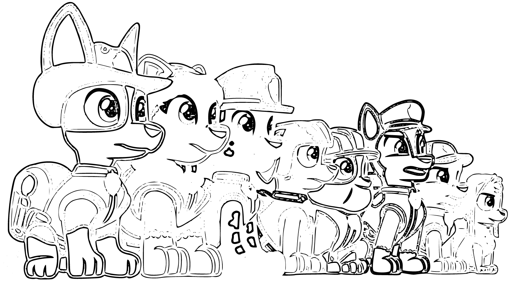 Paw Patrol Team ready to mission! Coloring Page (Paw Patrol) #533 ...