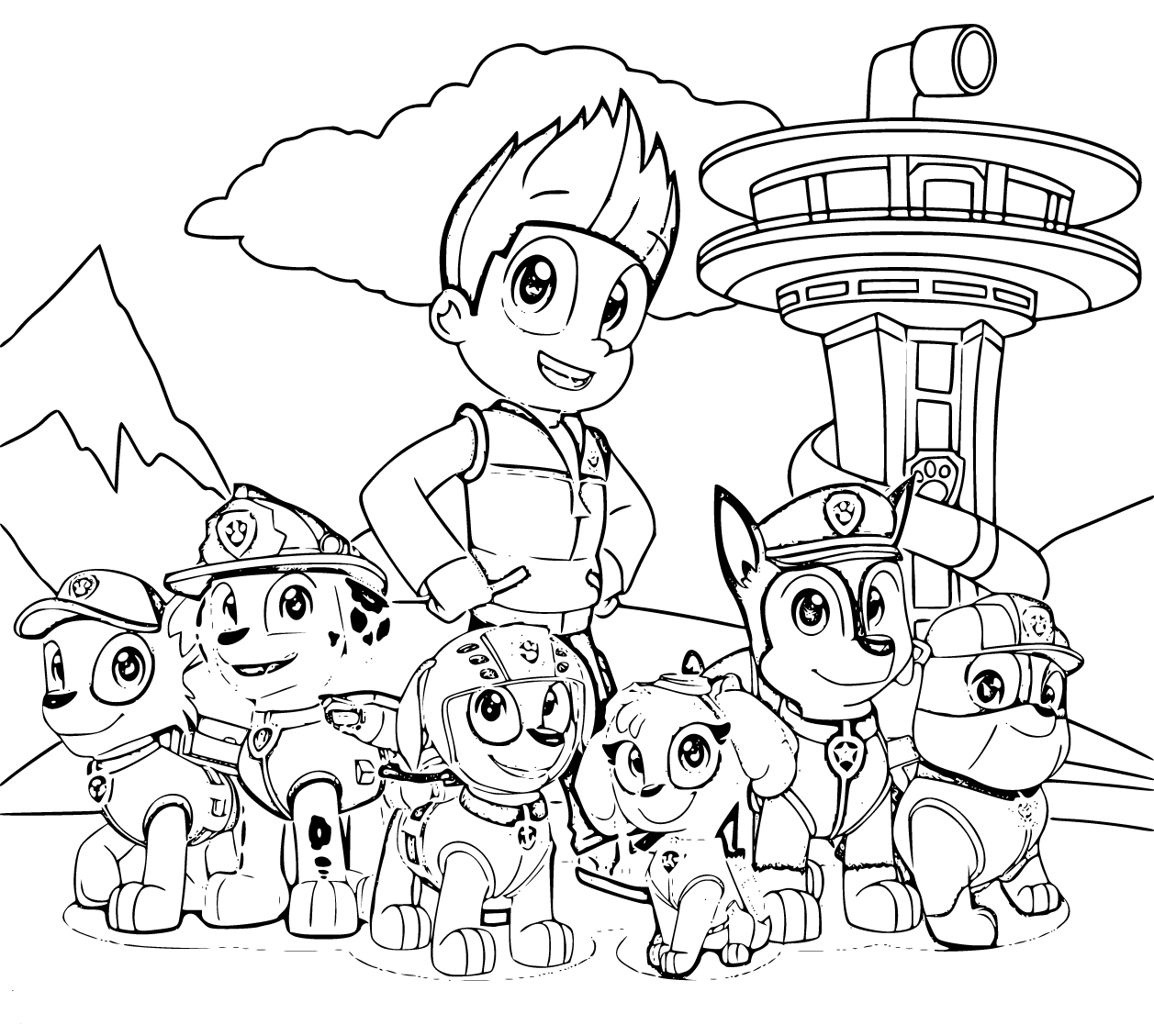 Paw Patrol Coloring Pages 17 Printable Sheets Simple To Draw Easy 
