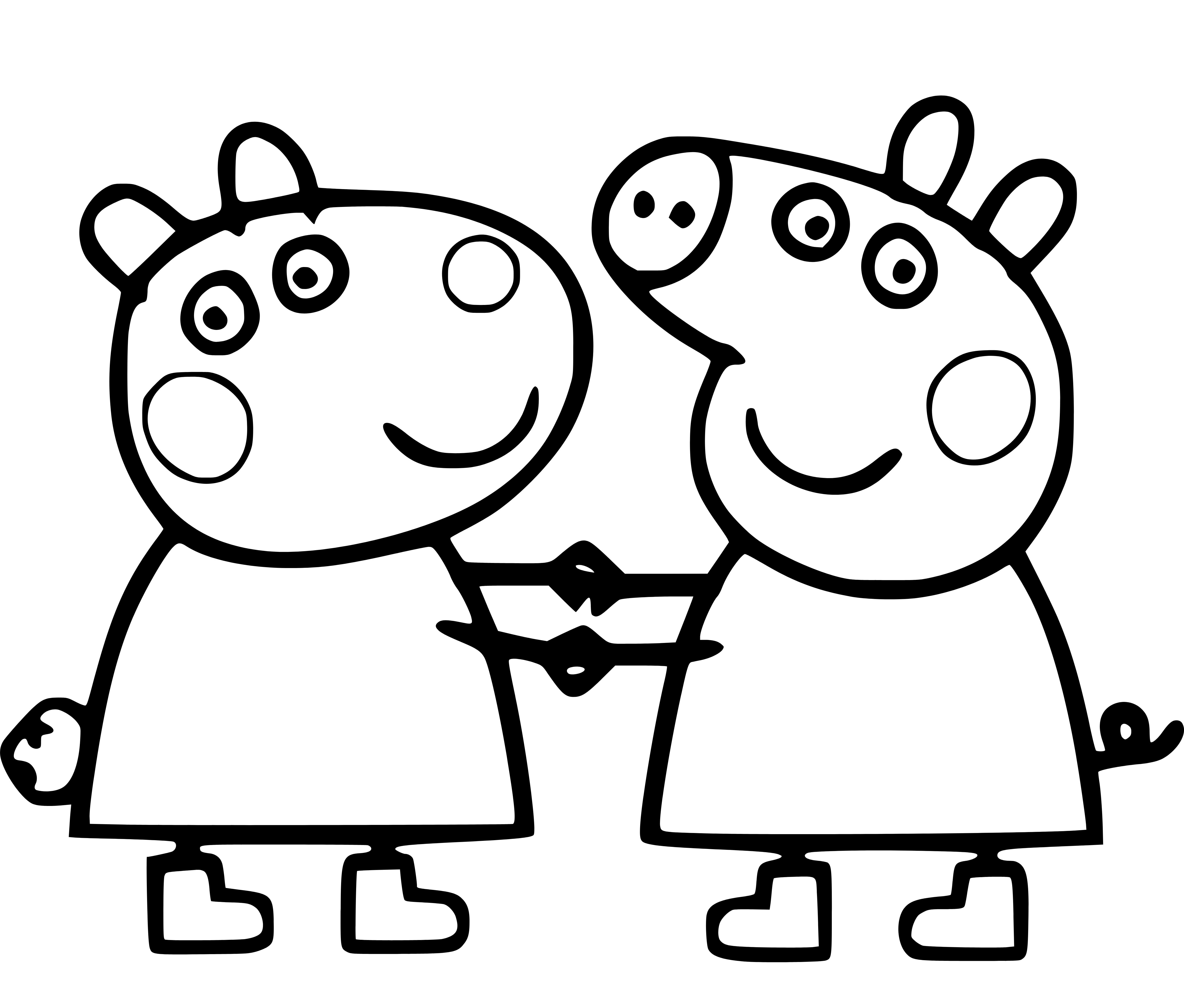 Peppa Pig Coloring Pages (37 Printable Sheets, Simple to Draw, Easy for