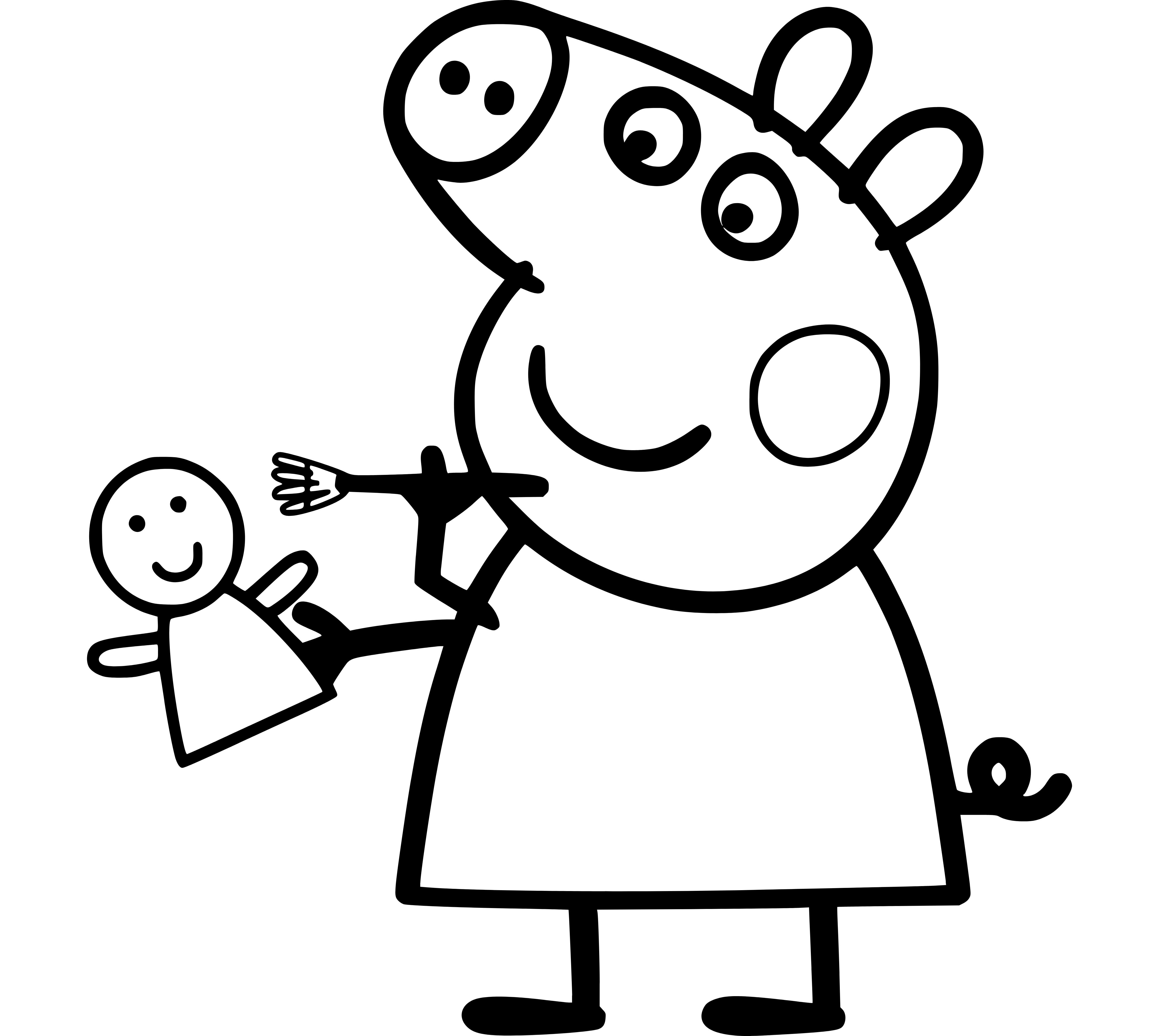 Peppa Pig Coloring Pages (37 Printable Sheets, Simple to Draw, Easy for ...