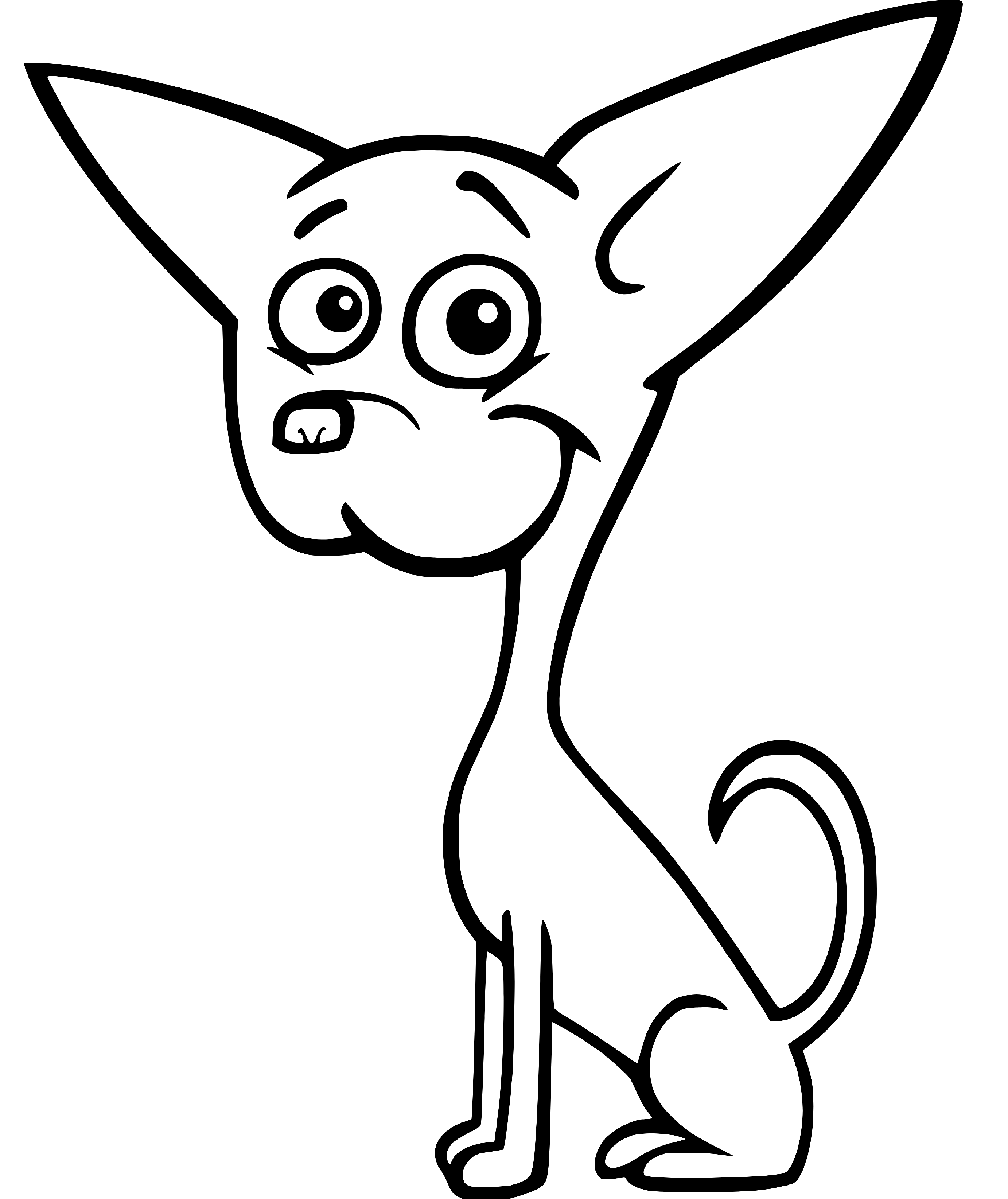 Printable Tiny Puppy Coloring Page for kids.