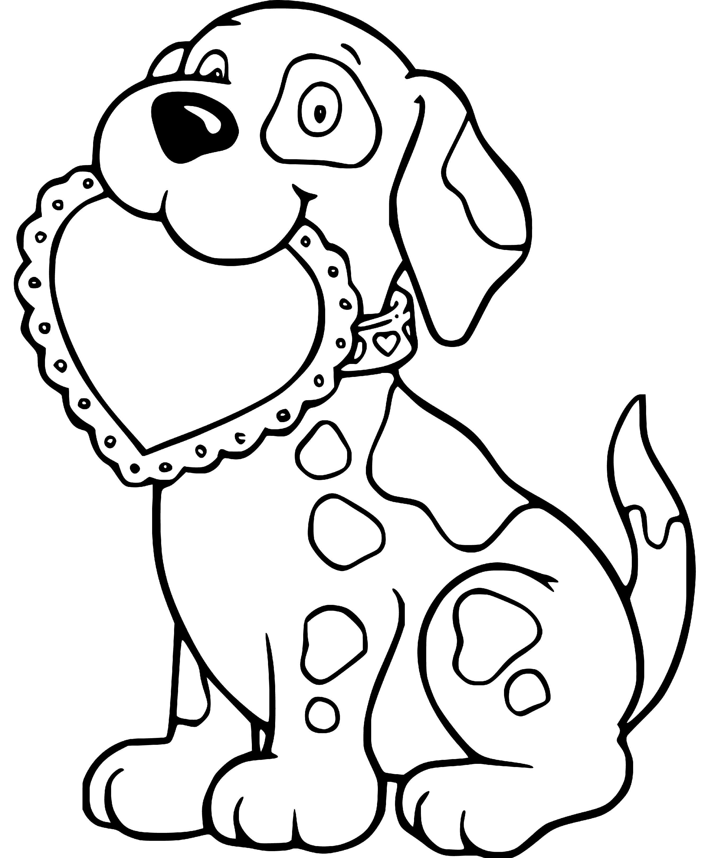 Printable Puppy holding mirror Coloring Page for kids.