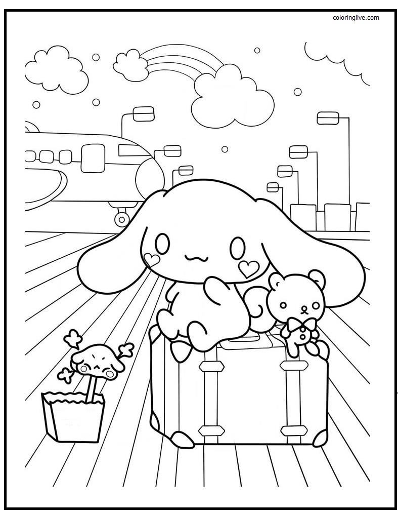 Printable Sanrio Coloring Page for kids.