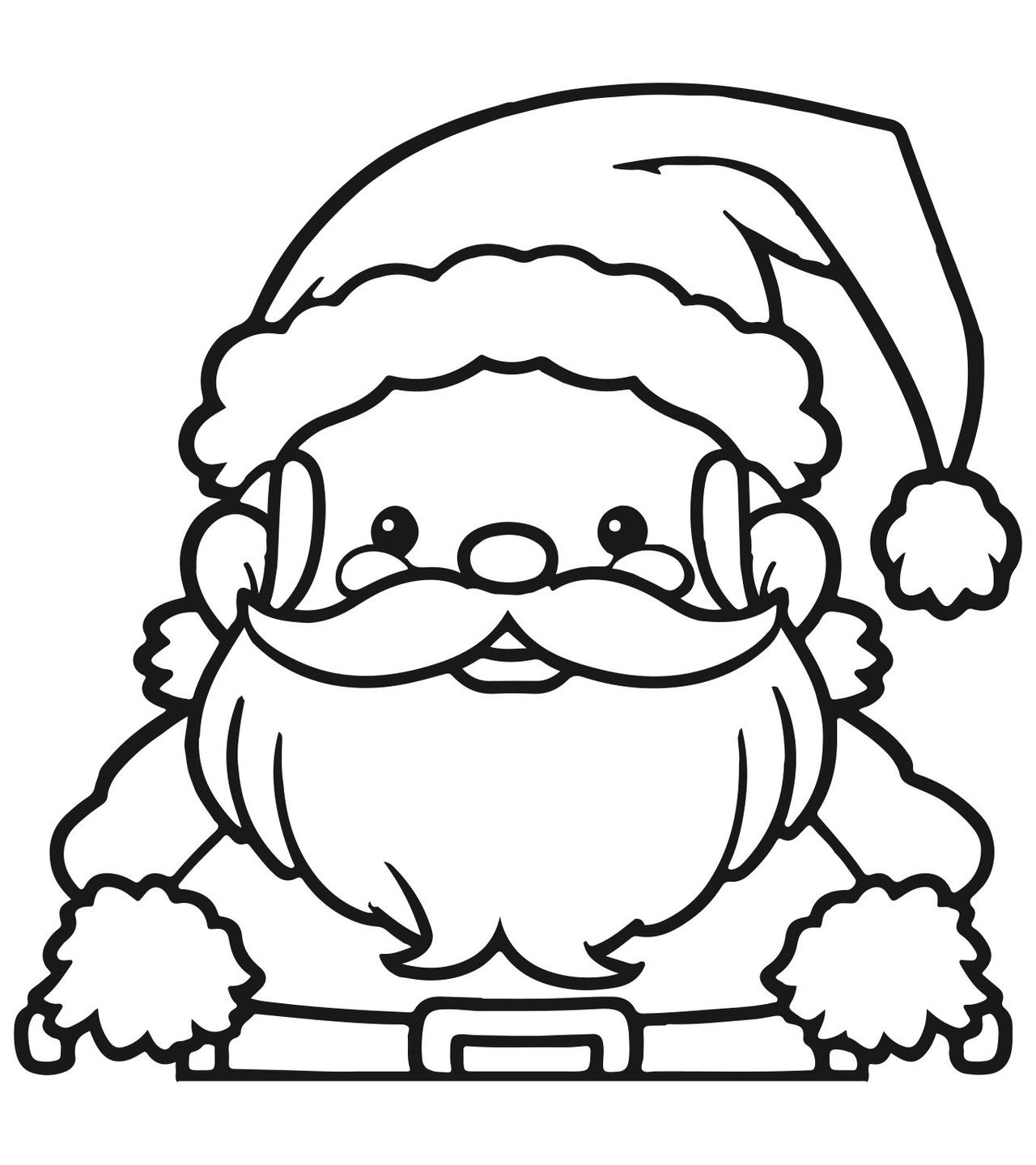Printable Santa Claus - Coloring Page for kids.
