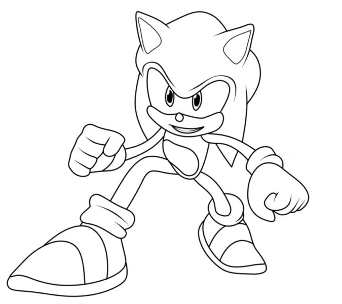 Printable Sonic Prime 55 Coloring Page for kids.