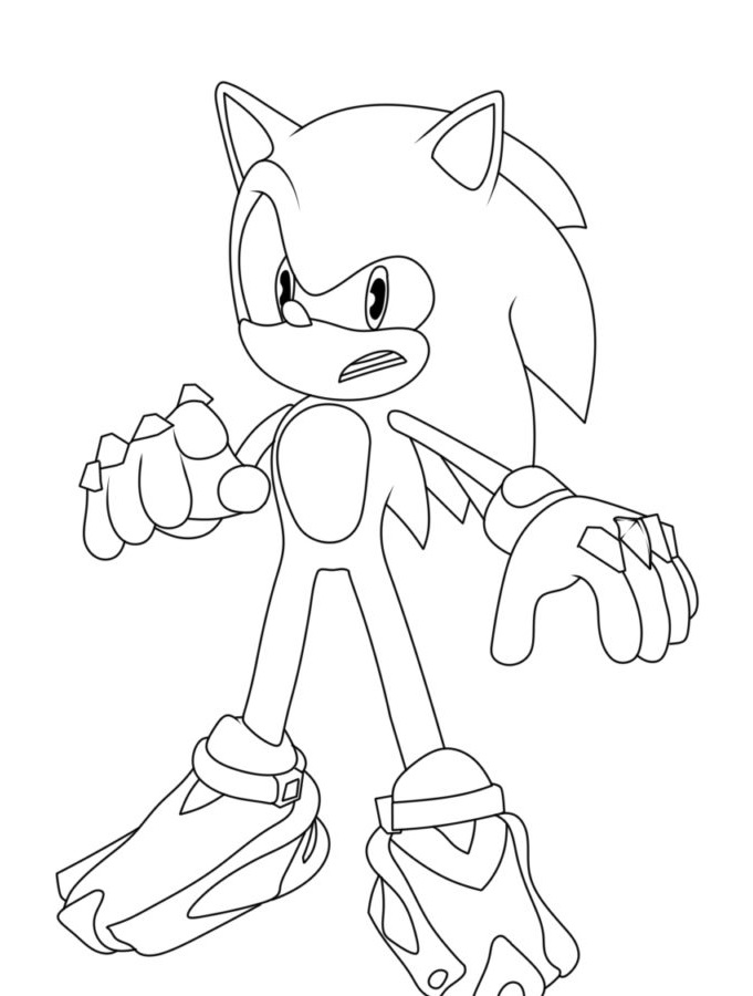 Printable Sonic Prime 44 Coloring Page for kids.