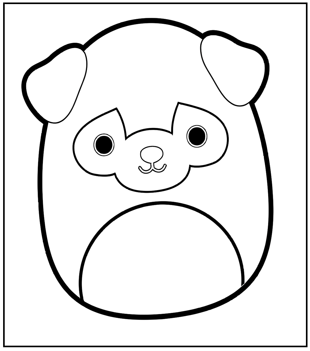 Printable Squishmallow   9 Coloring Page for kids.