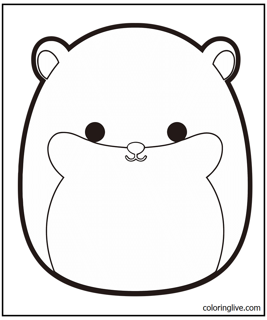 Printable Squishmallow   3 Coloring Page for kids.