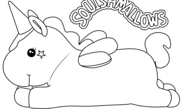 Printable Squishmallow Coloring Page for kids.