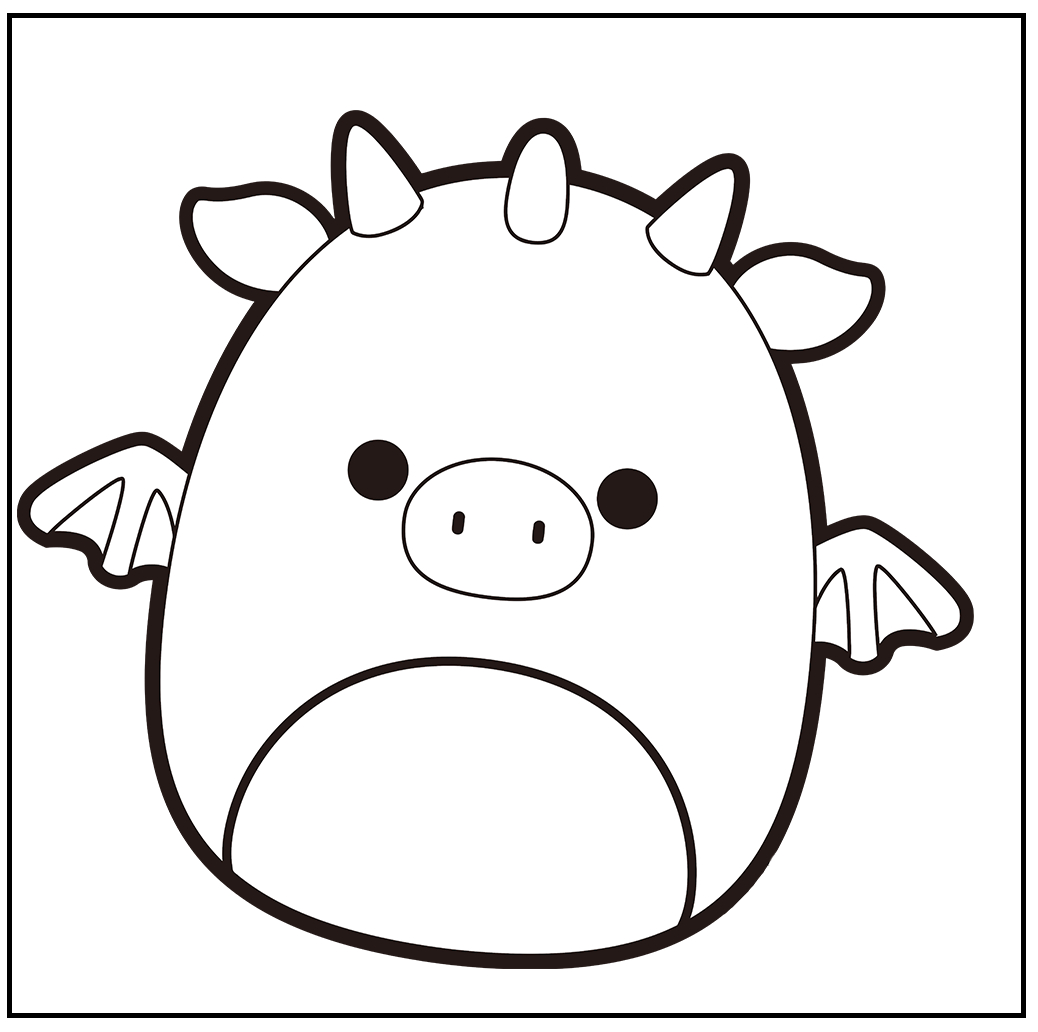 Printable Squishmallow   6 Coloring Page for kids.