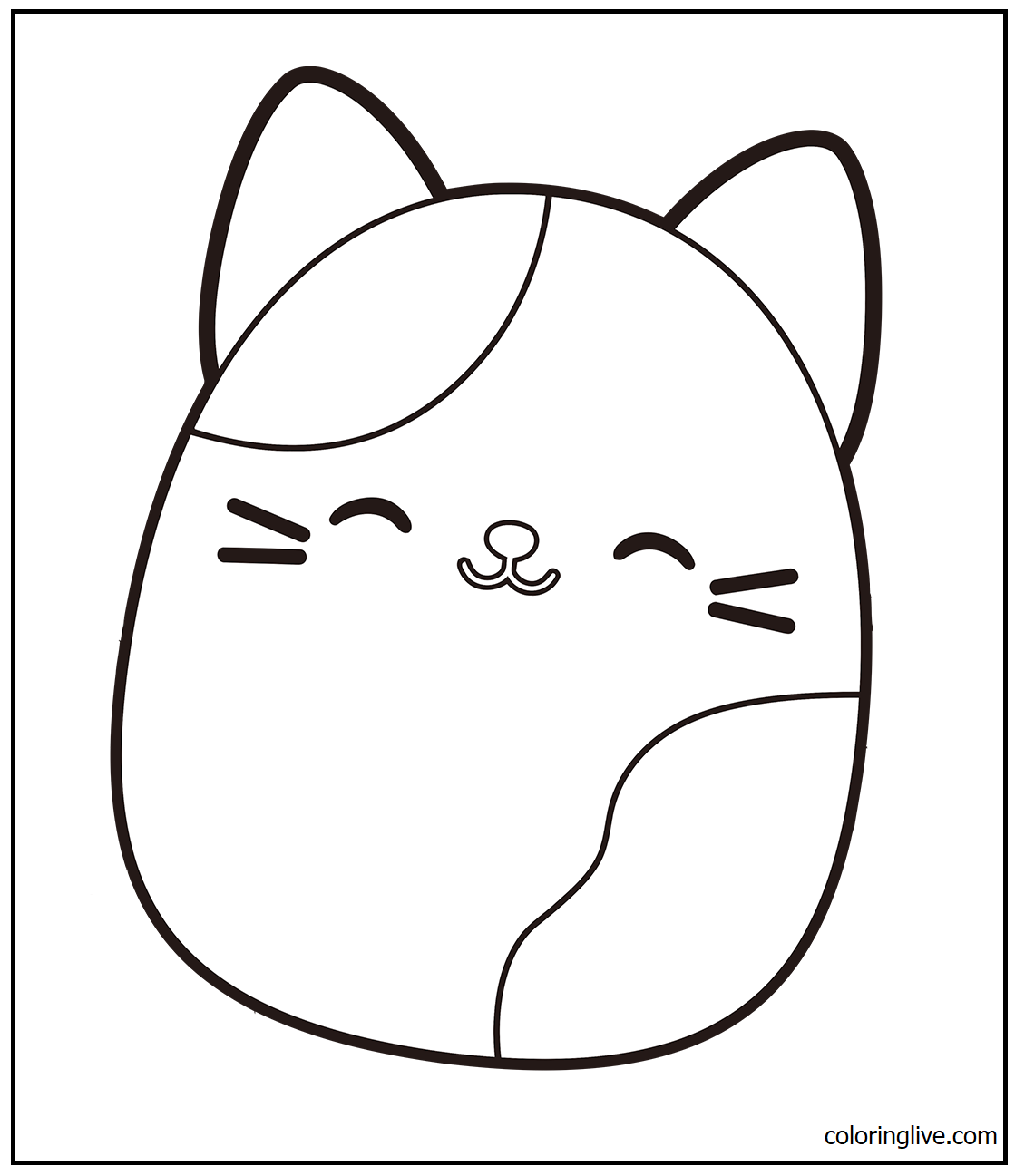 Printable Squishmallow   4 Coloring Page for kids.