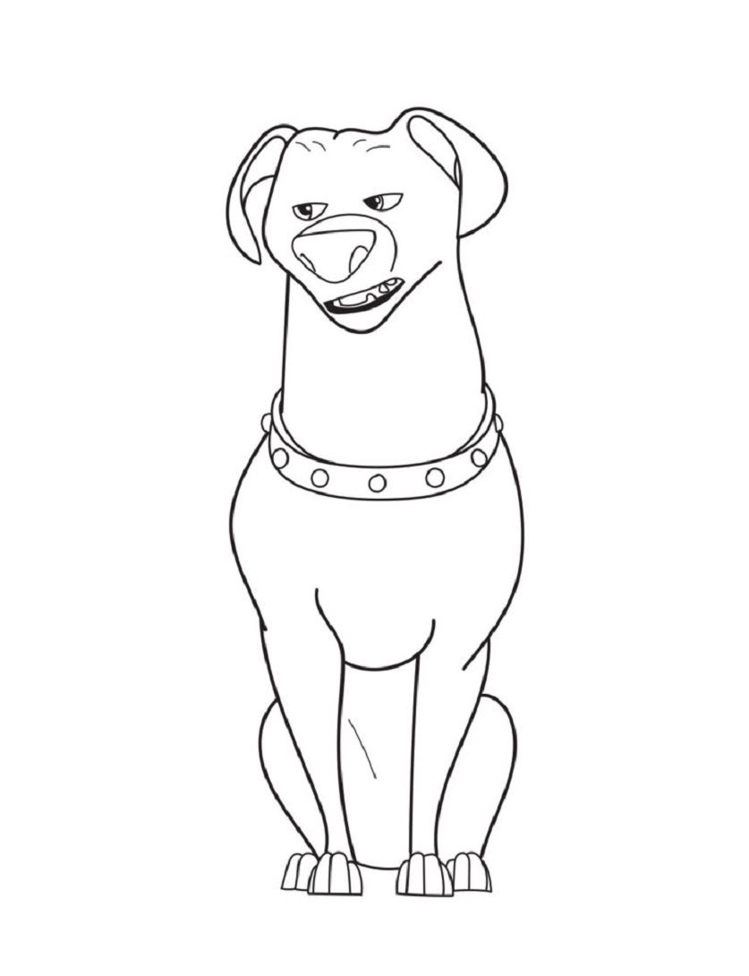 Printable Super Pets KRYPTO (DC) Coloring Page for kids.