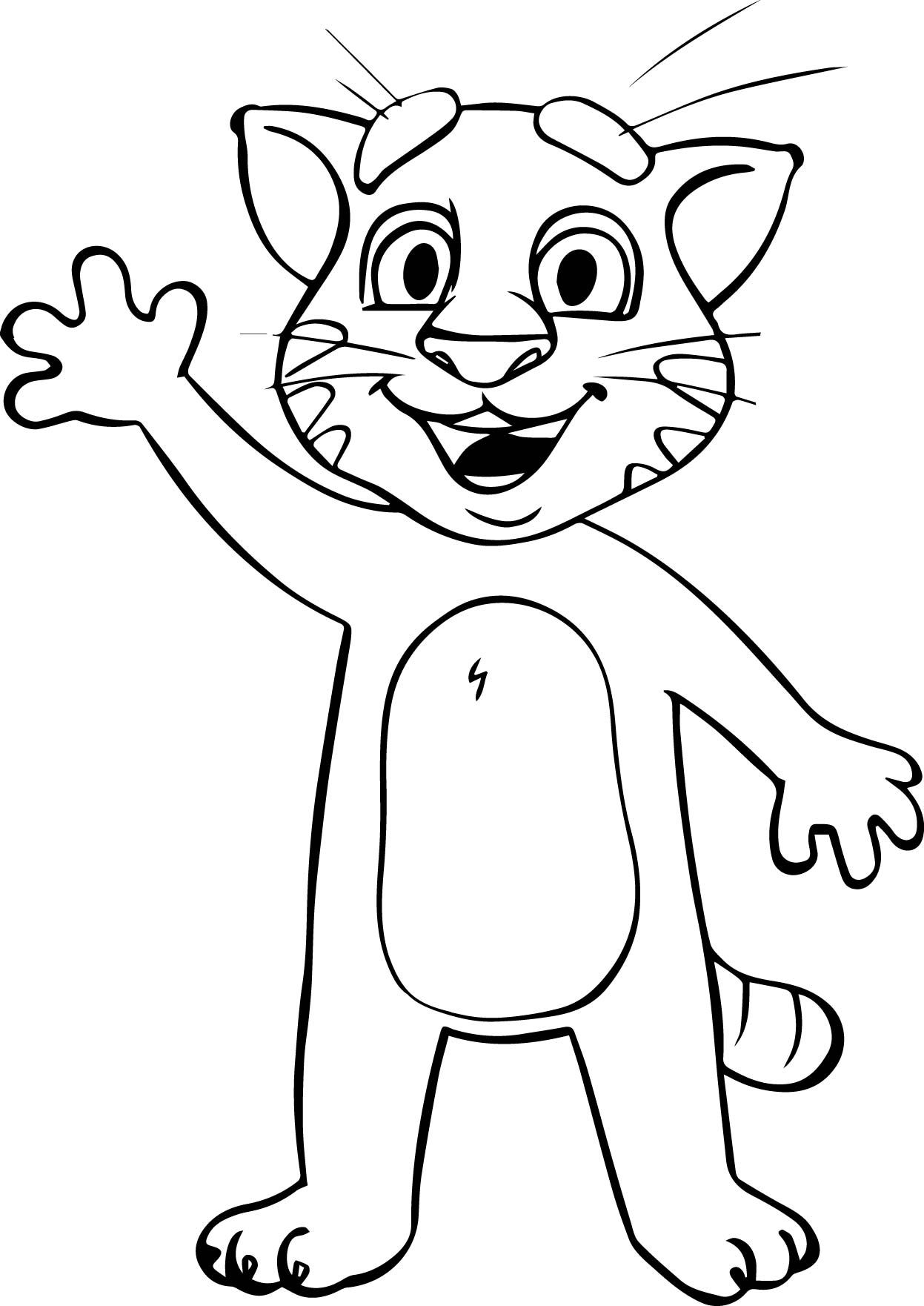 Printable Talking Tom And Friends Coloring Page for kids.