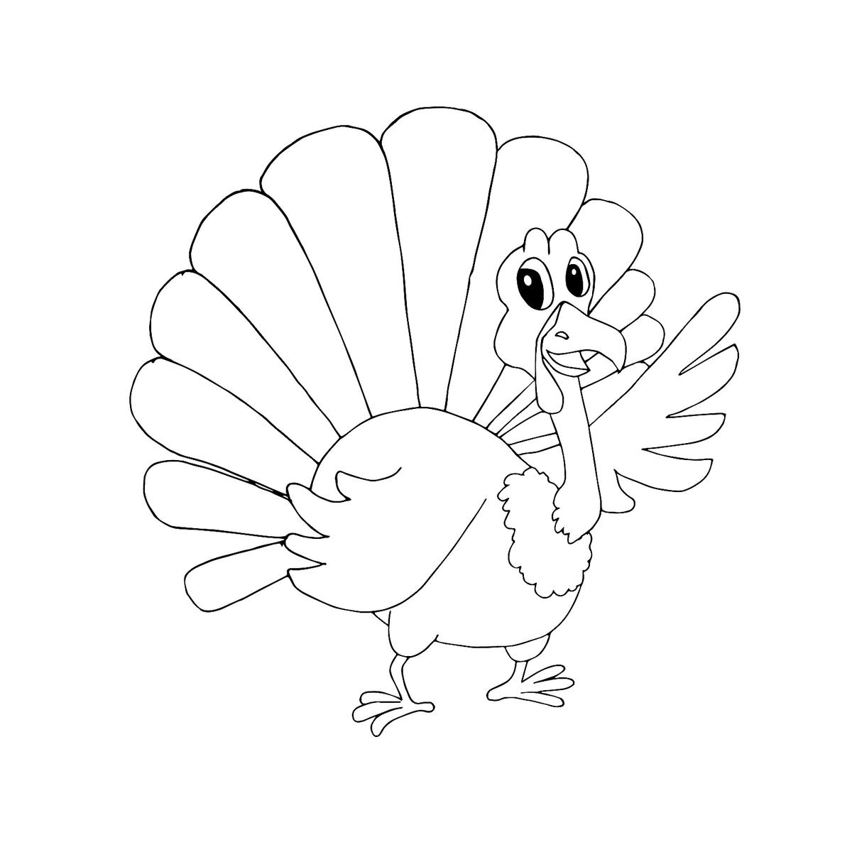 Printable Thanksgiving Coloring Page for kids.